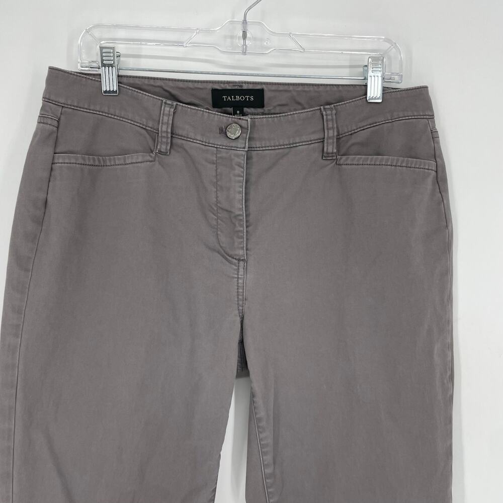 Talbots Mid Rise Gray Pants Size 8 - Picture 3 of 6